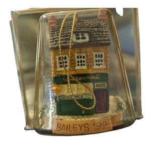 Vintage Bailey's Irish Cream Cottage Christmas Ornament 1999 Lounge